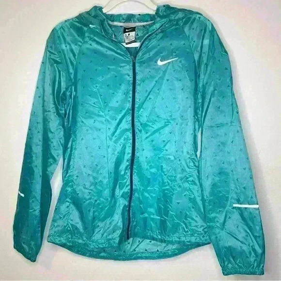 Nike Small Packable Rain Jacket Windbreaker Blue - Picture 1 of 3